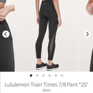Lululemon Train Times 7/8 Pant size 6 - black